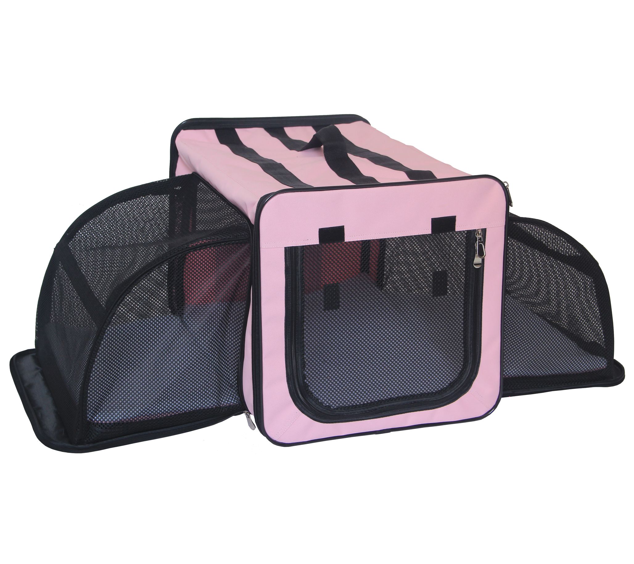 Pet Life Capacious Expandable Collapsible Trave l Pet Dog Crat