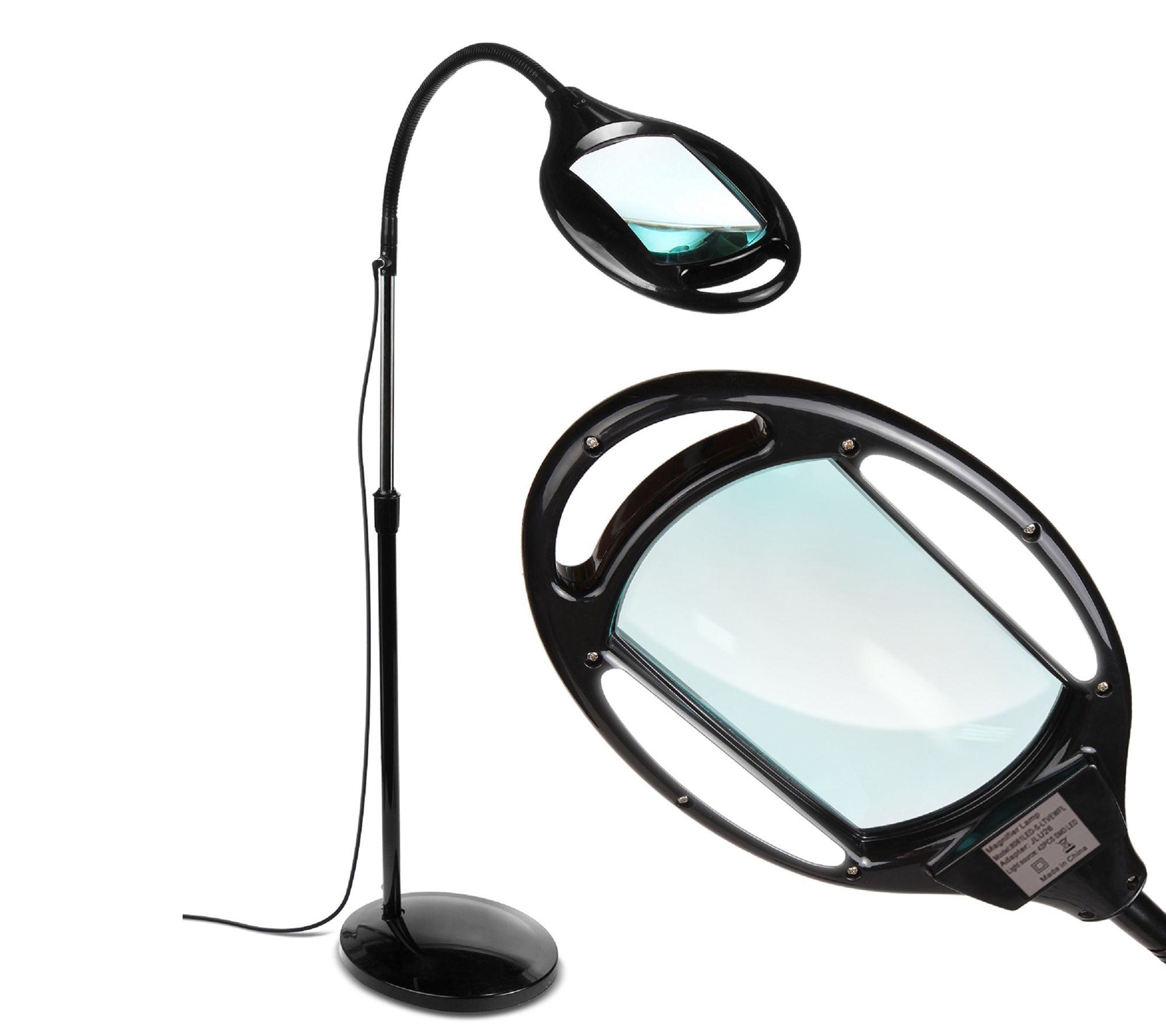 Portable Floor Lamp Magnifier LED Magnifying Light 5 Diopter