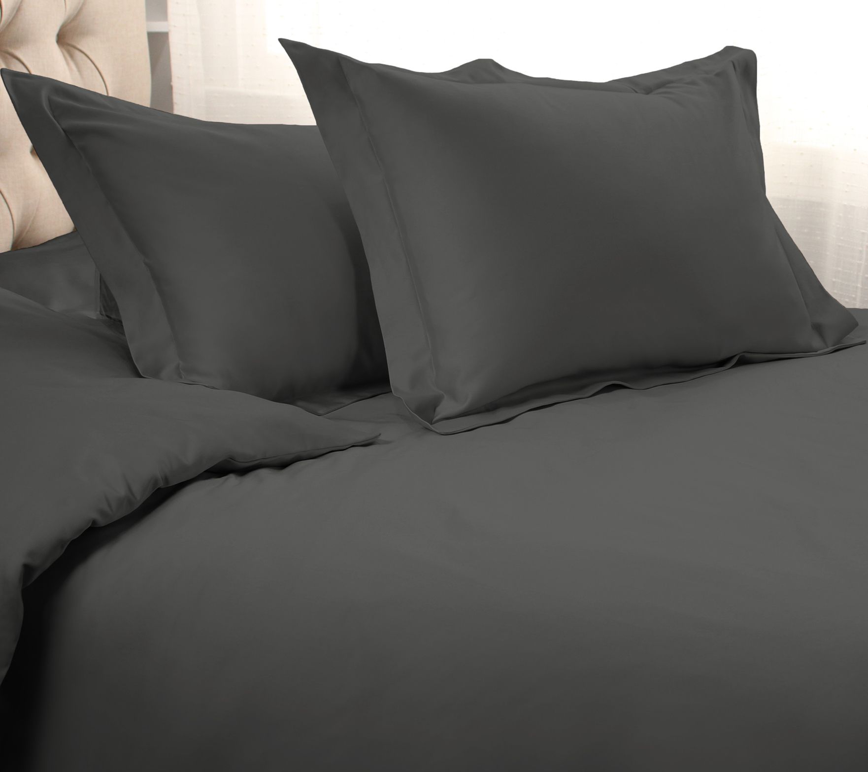 Superior 1500-T C Solid Egyptia n Cotton Duvet Cover Set- Cal.