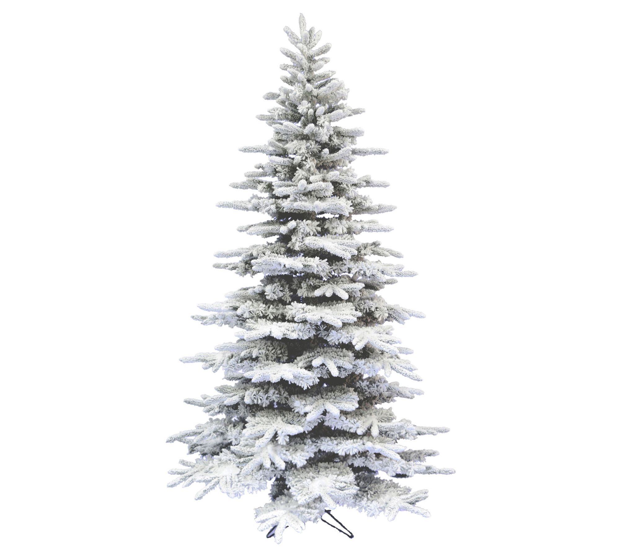 Fraser Hill Farm 10-Ft. Flocked Pine Valley Chr istmas Tree