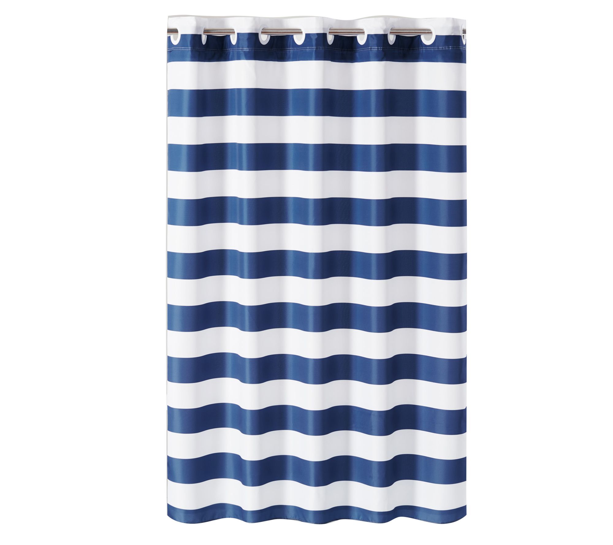 Hookless 74"x71" Cabana Stripe Shower Curtain
