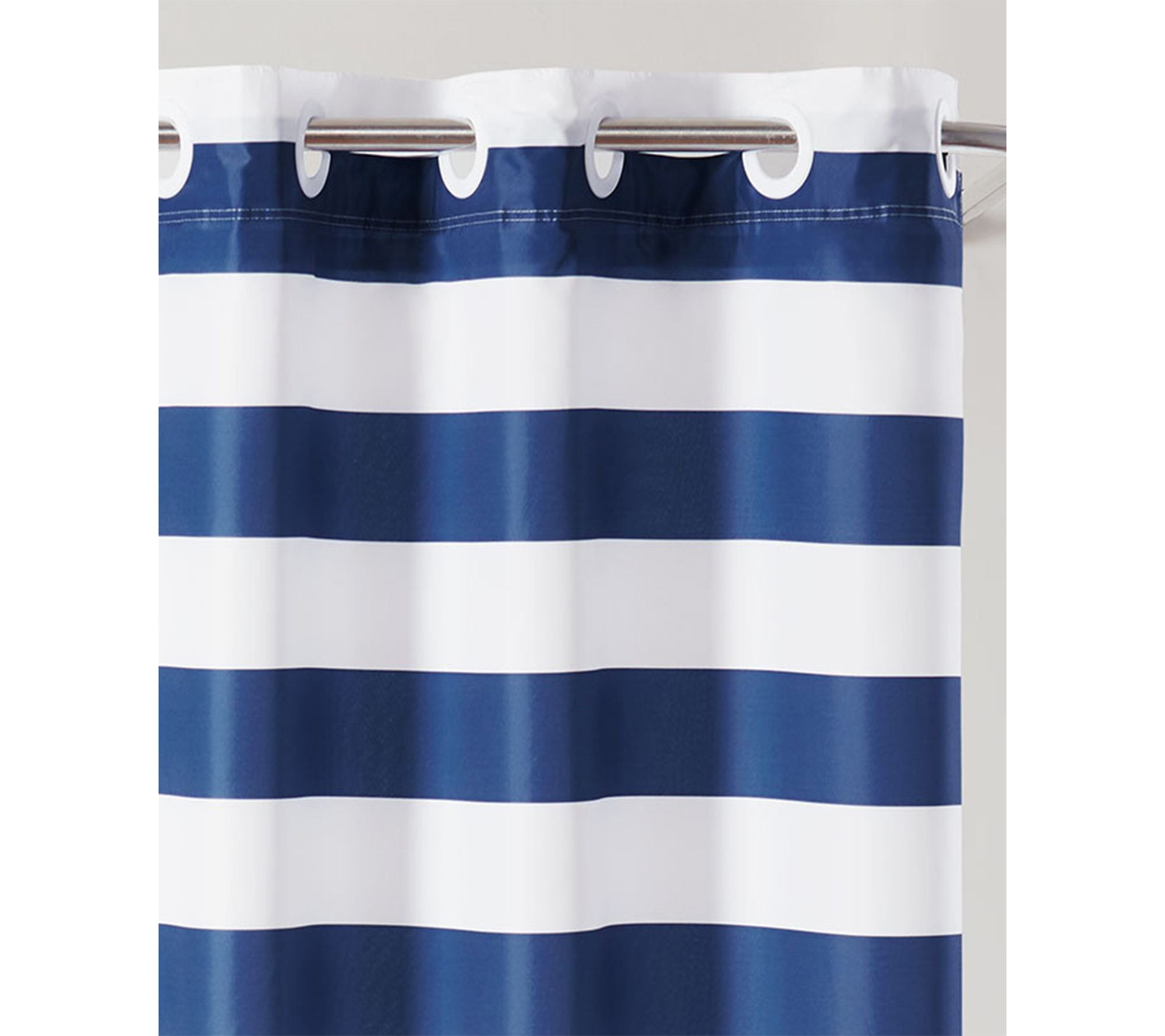 Hookless 74"x71" Cabana Stripe Shower Curtain