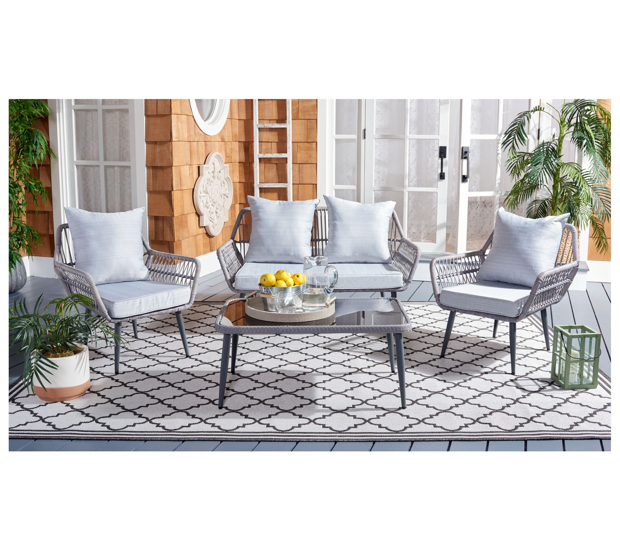 Safavieh Elsbeth 4 Piece Rope Living Set