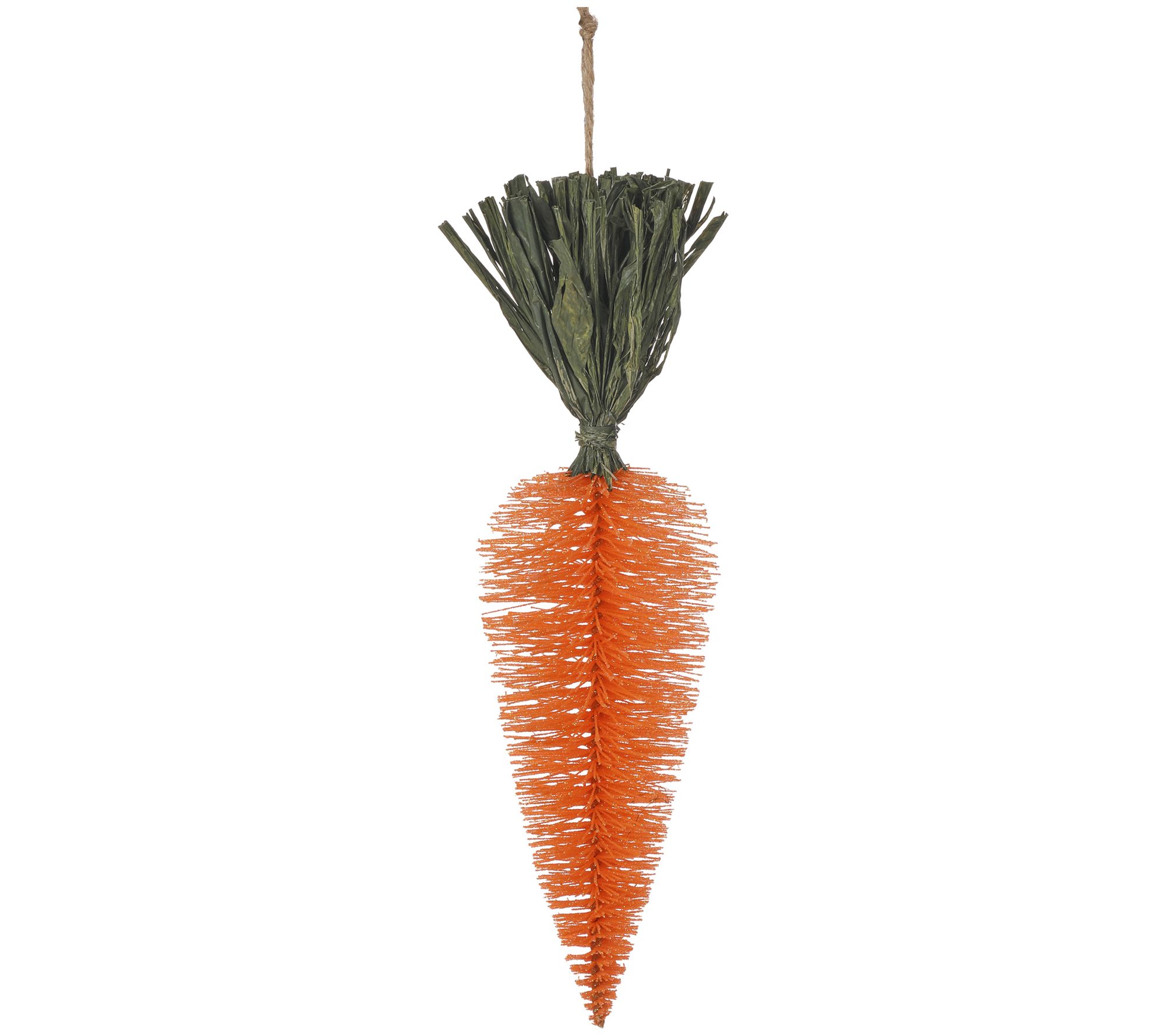 Glitter Bristle Carrot 11" Set of 2 By Valerie