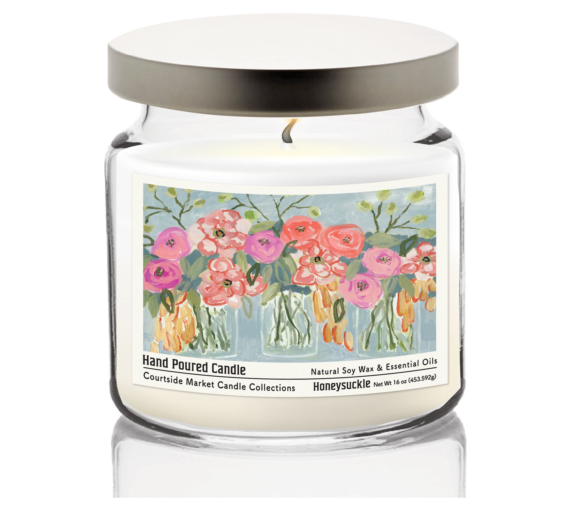 Courtside Market Three'S A Charm Candle Glass Jar 16 oz