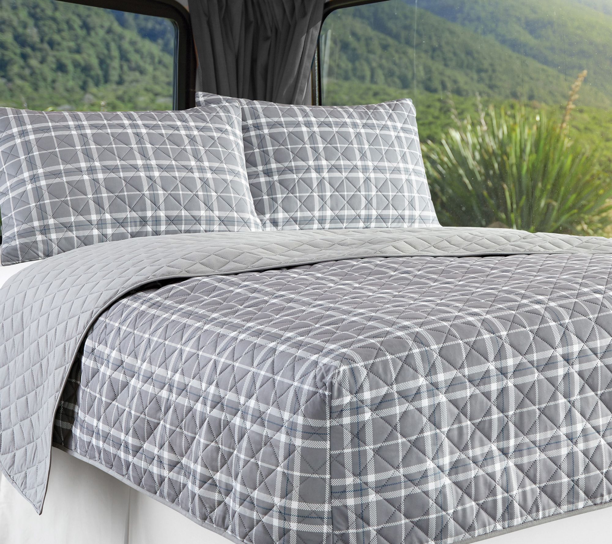 Shavel Home RV Micro Flannel Bunk Fitted Bedspread Set