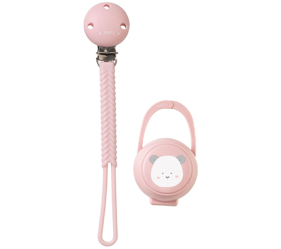 SARO Pacifier Holder + Case Set