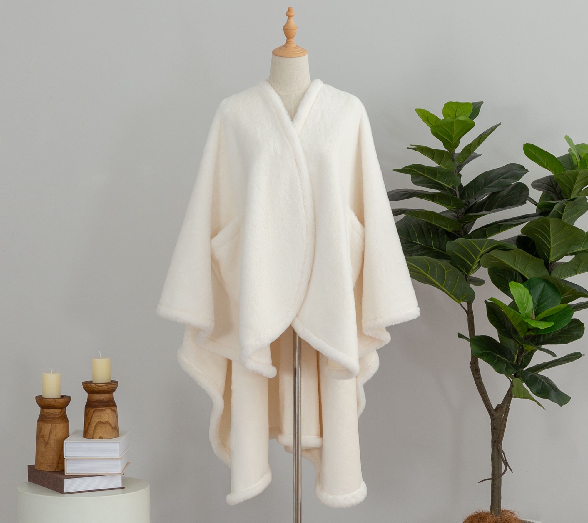 Berkshire Grace Fur and Loftmink Wearable Throw