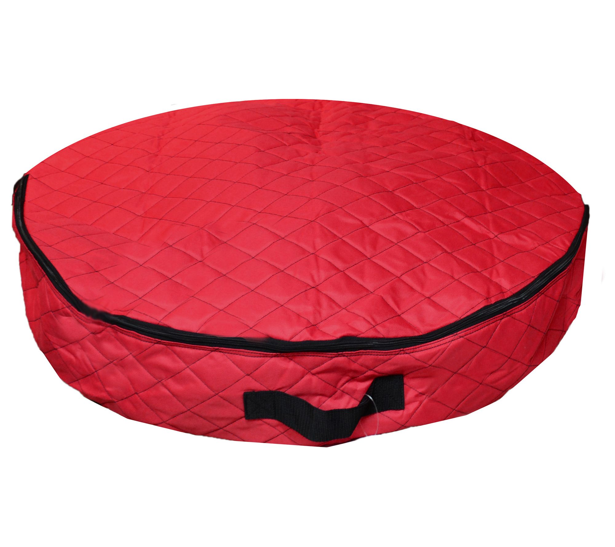 Northlight 36" Red Premium Quilted Wreath Storage Bag