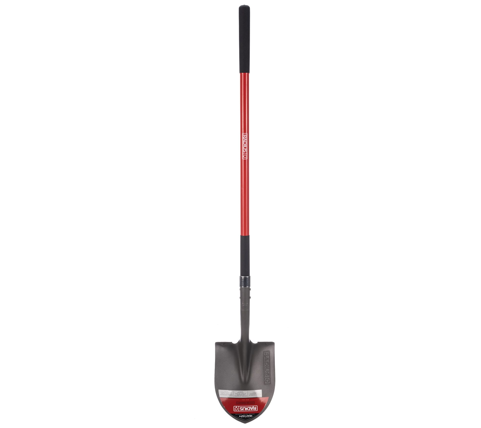 Radius Garden P remium 58"L Rou nd-Point Shovel Steel Handle