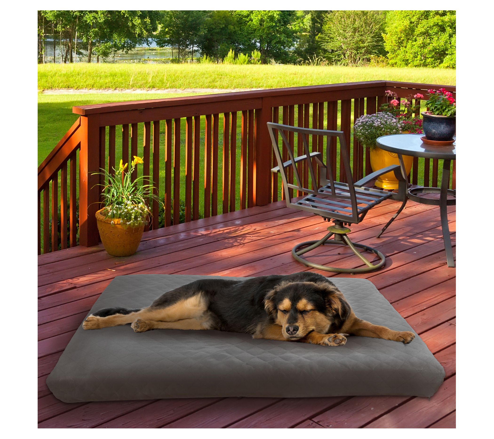 Petmaker Waterproof 44" 2-Layer Memory Foam PetBed