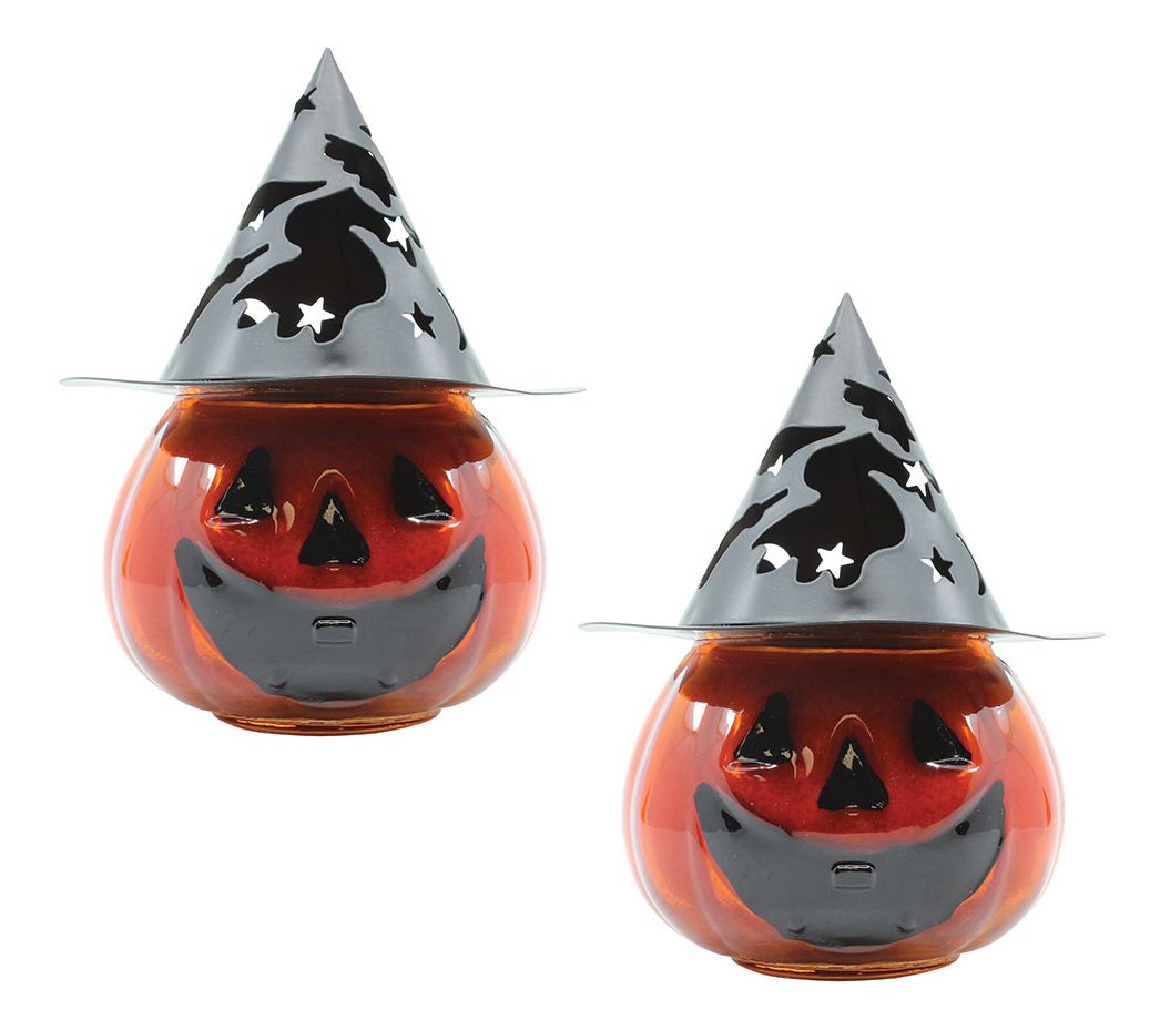 A Cheerful Giver Set of 2 Punky 10oz Jack O'Lan tern Candles