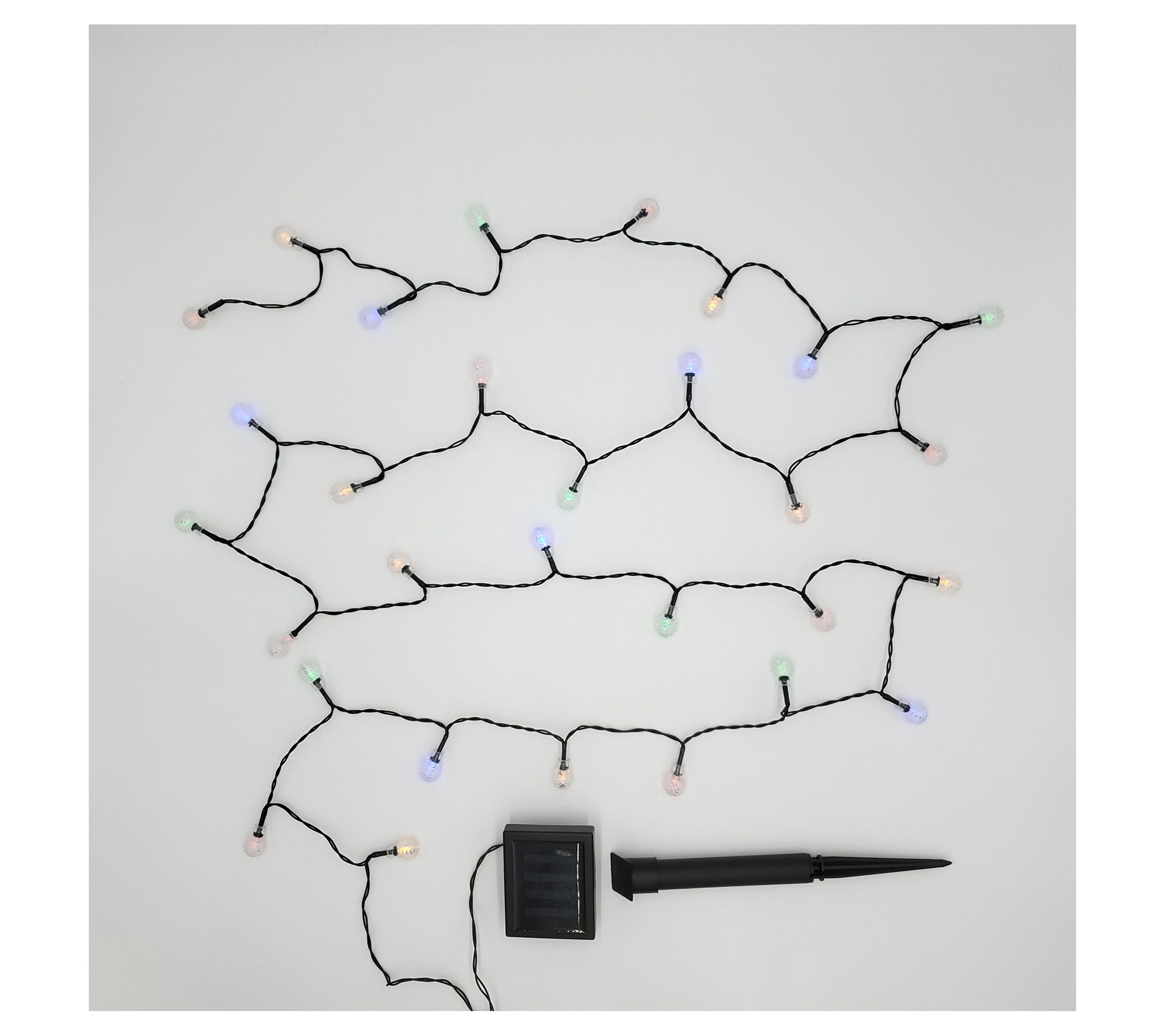 Lumabase Solar-Powered String Lights with Faceted Balls