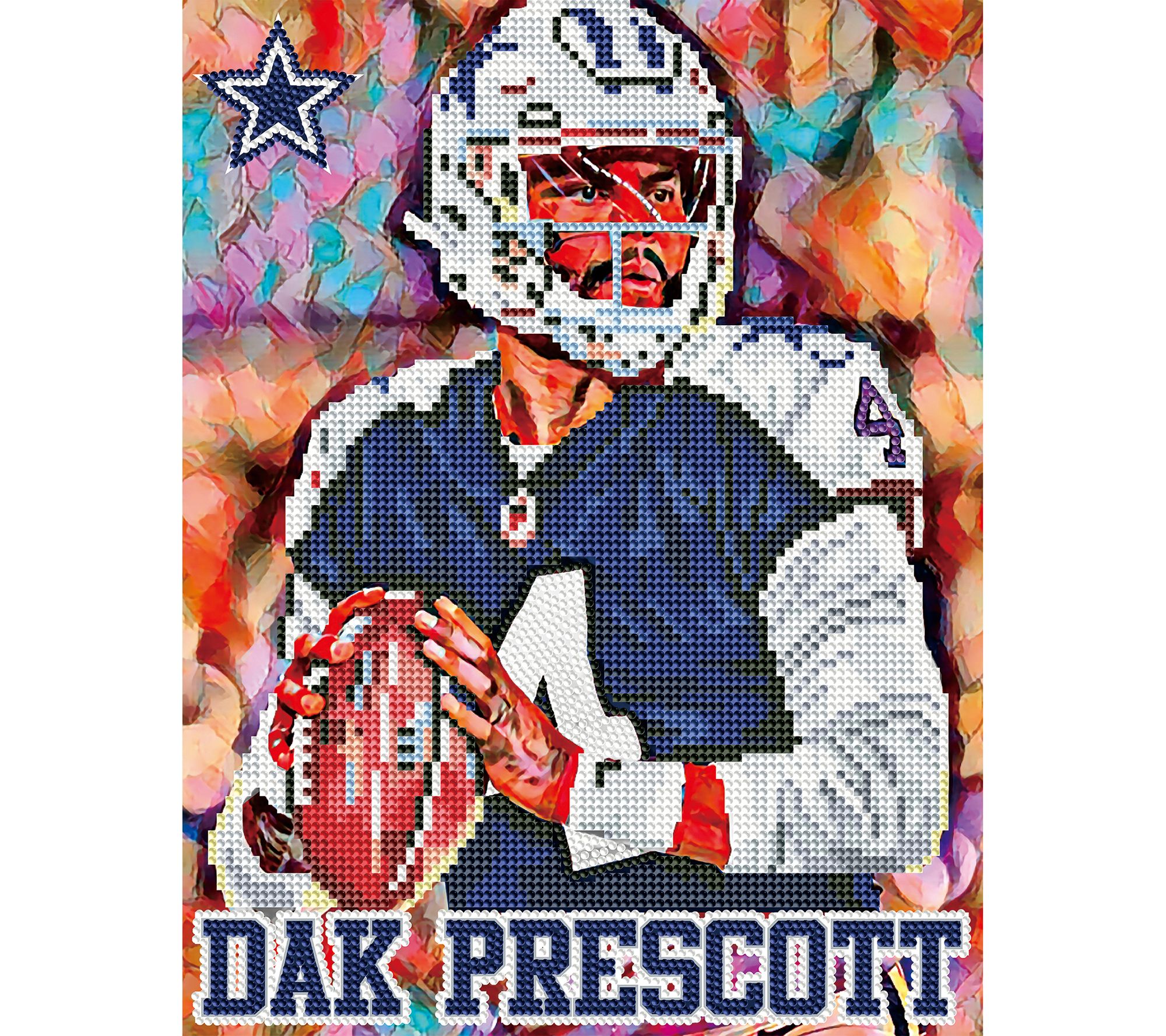 SPORTICULTURE Dallas Cowboys Dak Prescott Painting Craft Kit