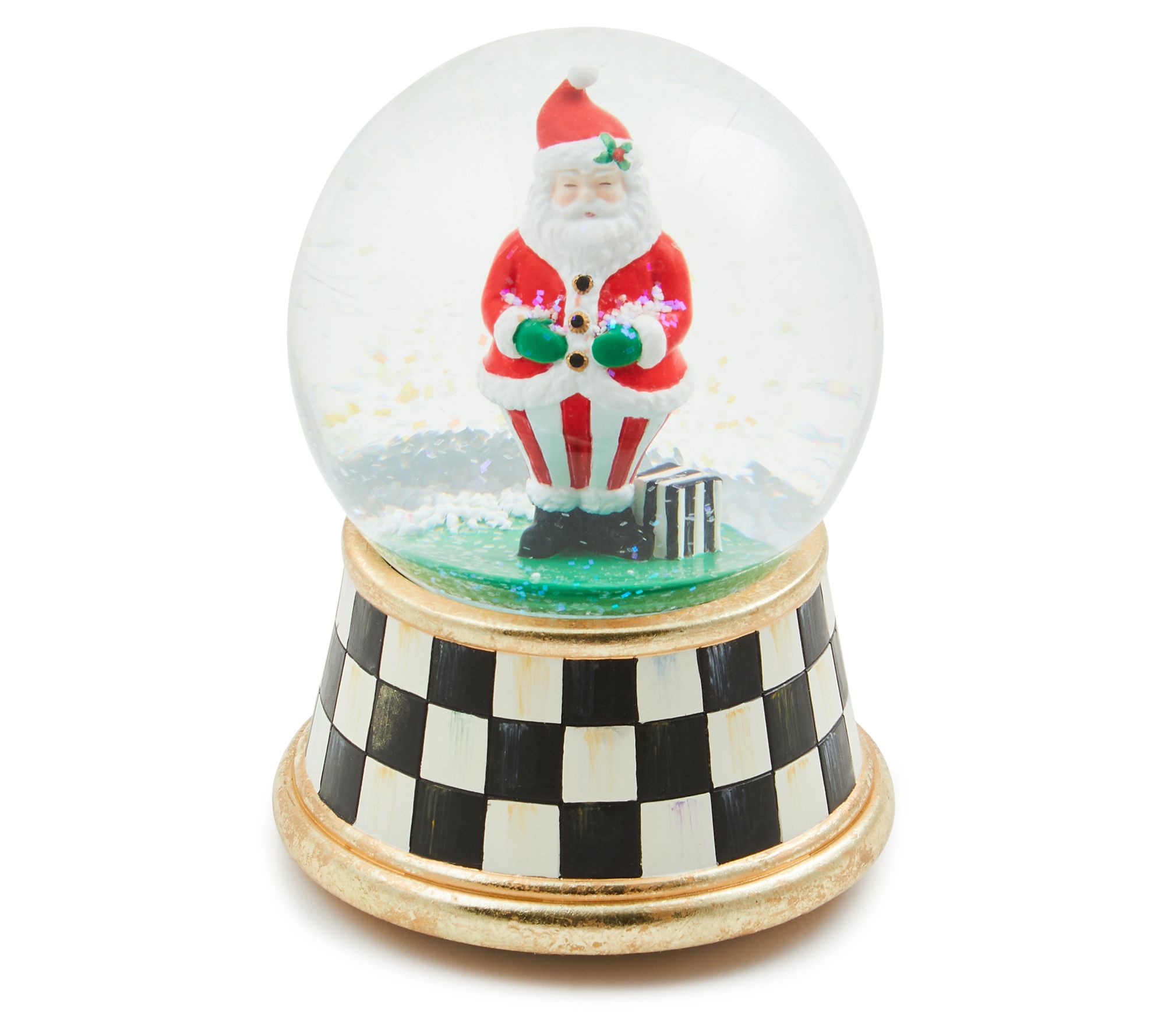 MacKenzie Childs Holly Jolly Snow Globe