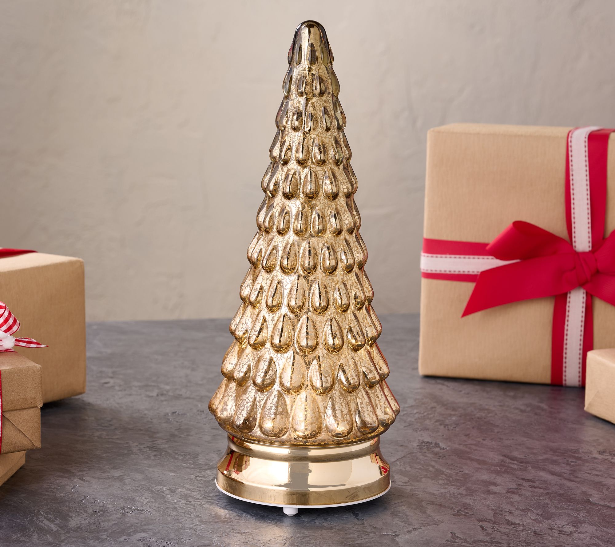 &#34;As Is&#34; Bethlehem Lights 14&#34; Glass Tree with Touch Control