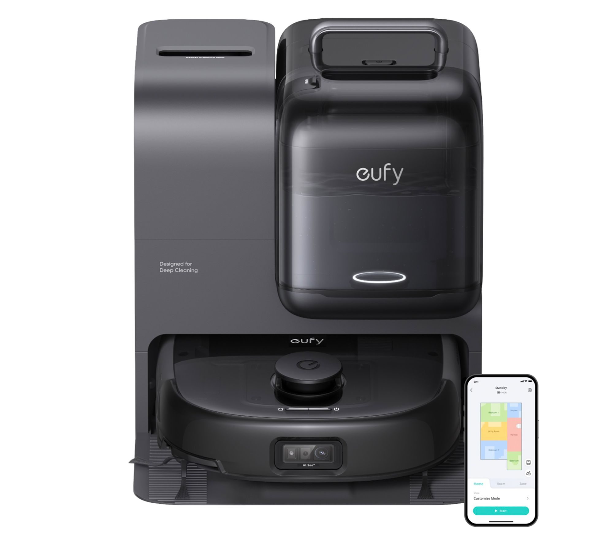 eufy Omni E28 Robotic Vacuum and Mop w PortableCarpet Cleaner