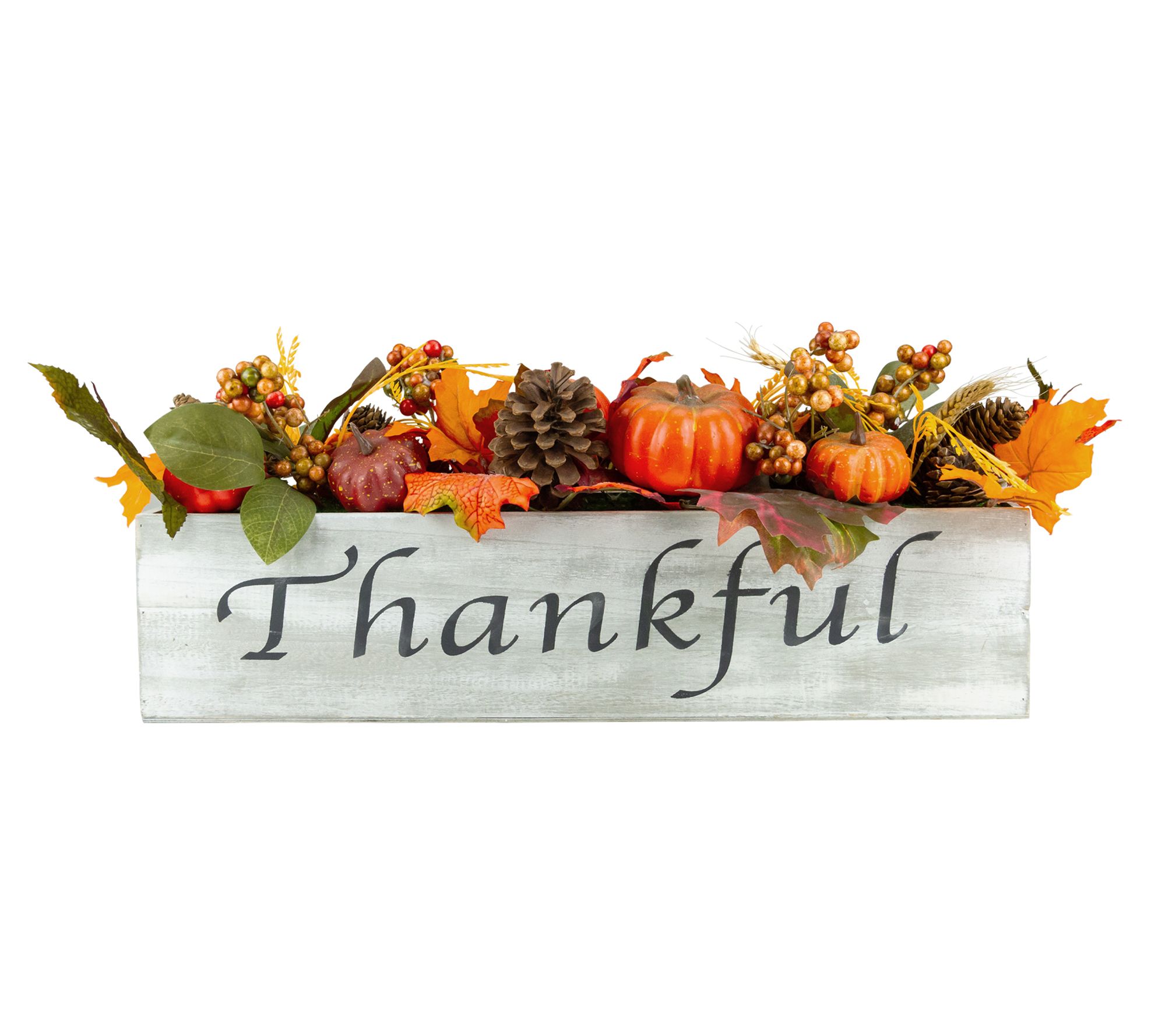 Northlight Arrangement in a "Thankful" Box Centerpiece 21"