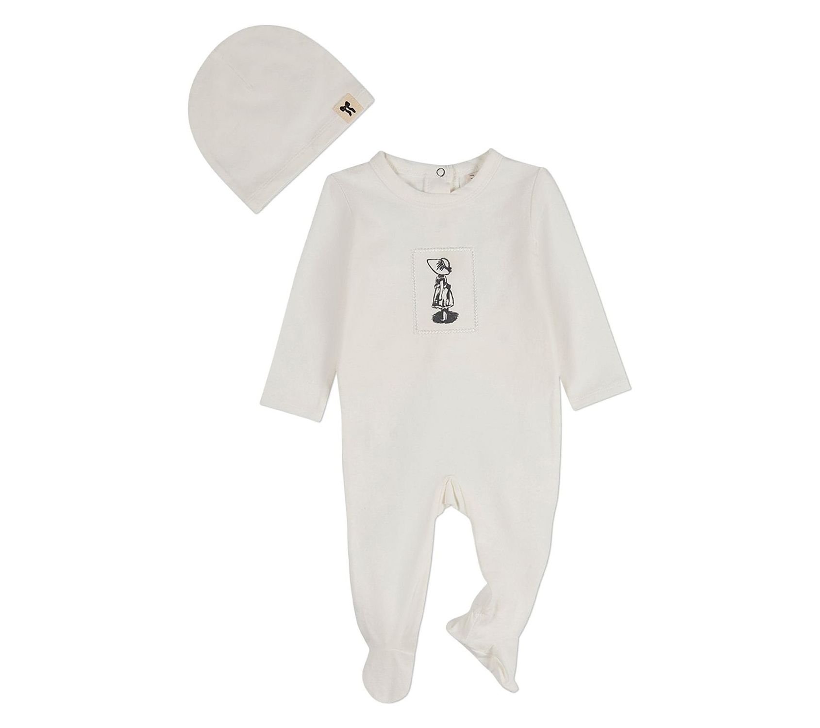 MiniMoi Baby The Little Girl And Her Sun BonnetCotton Footie