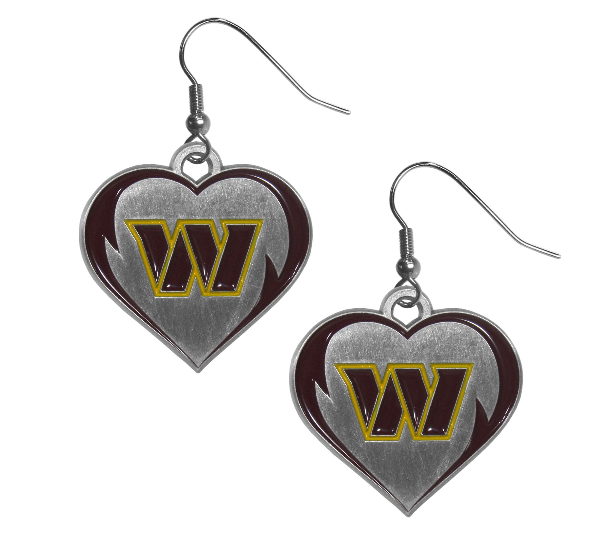 Siskiyou Sports NFL Heart Dangle Earrings