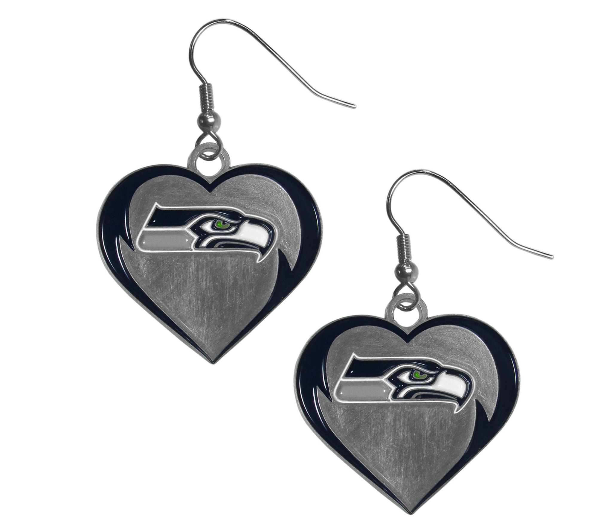 Siskiyou Sports NFL Heart Dangle Earrings