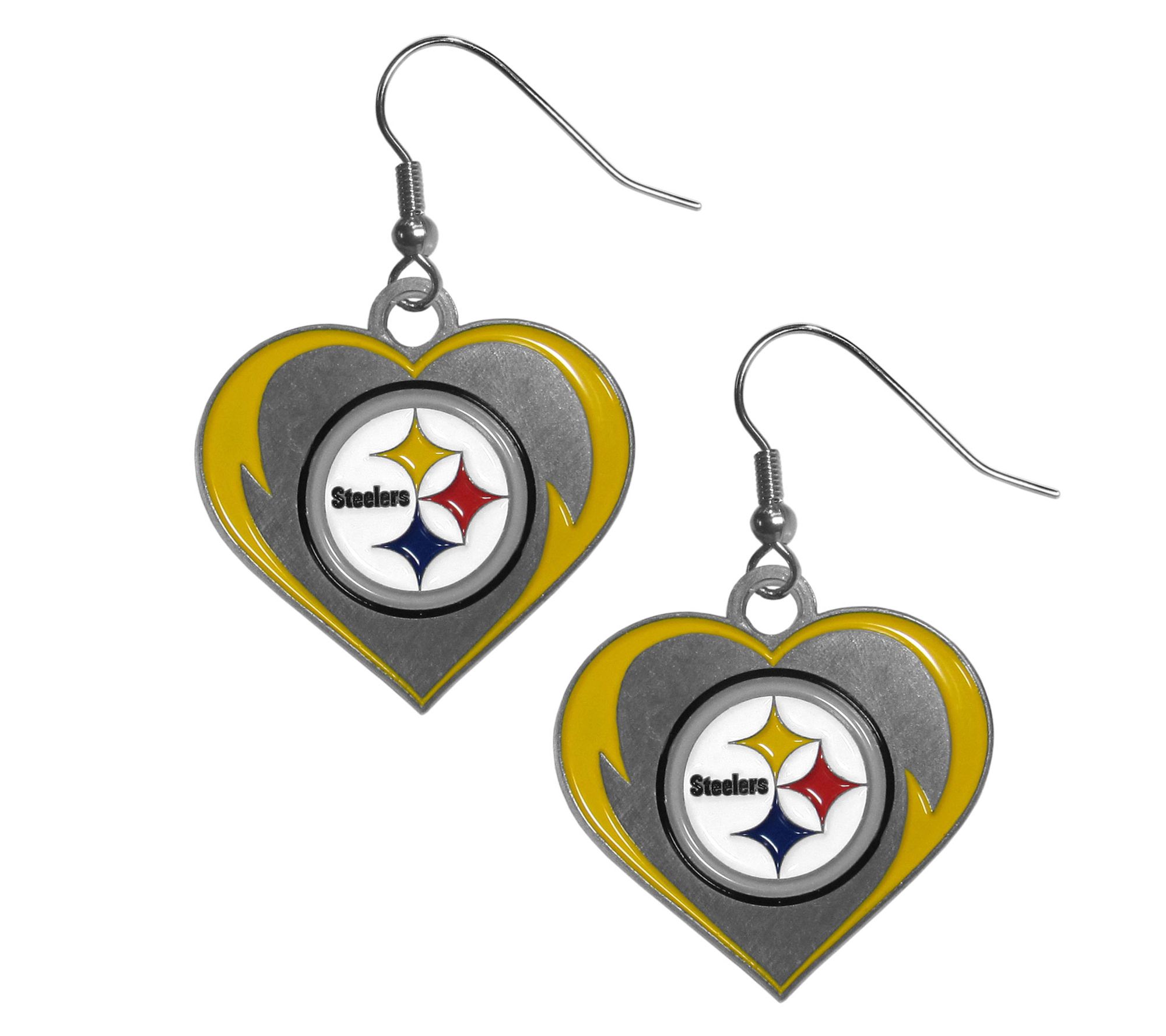 Siskiyou Sports NFL Heart Dangle Earrings