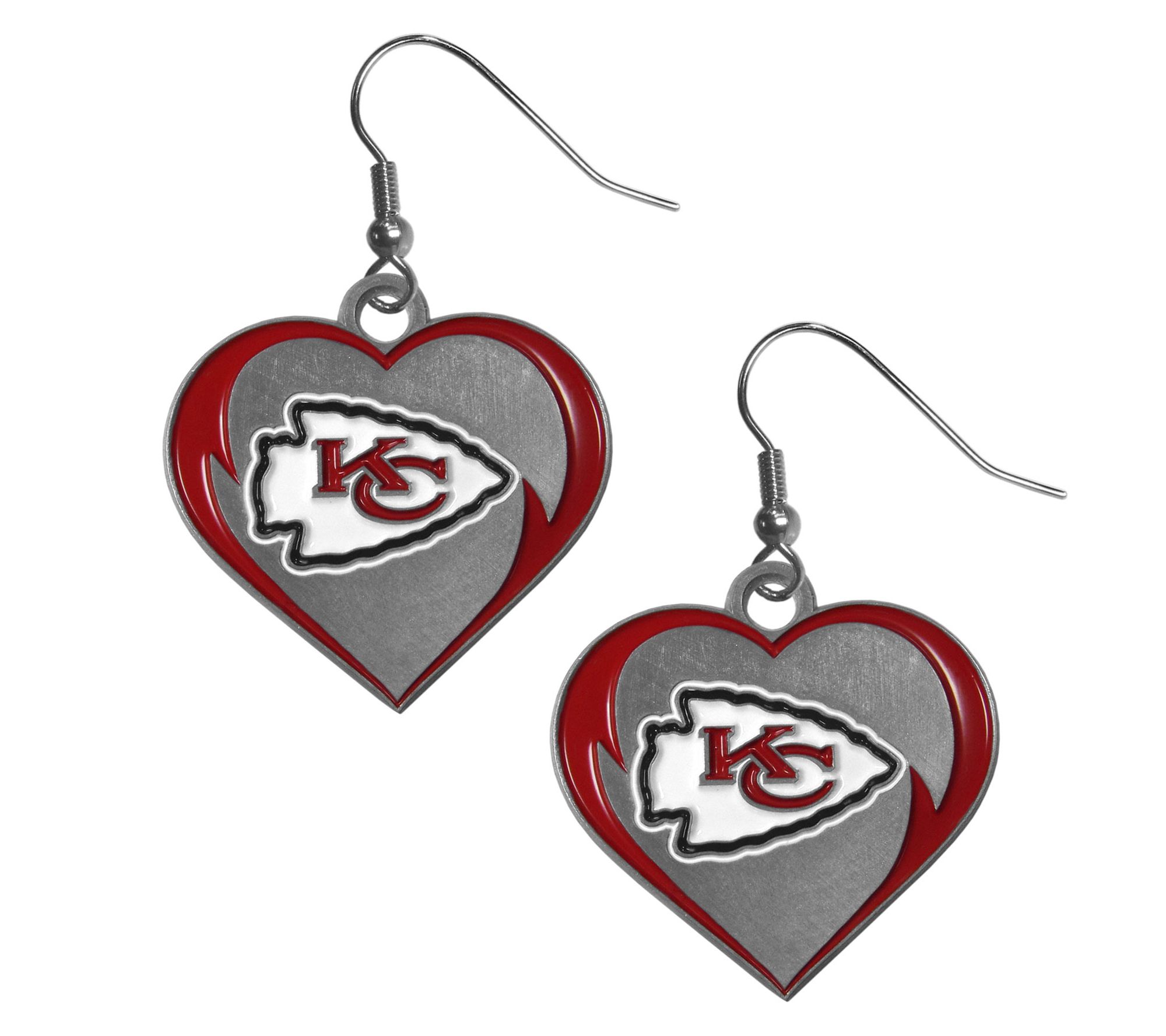 Siskiyou Sports NFL Heart Dangle Earrings