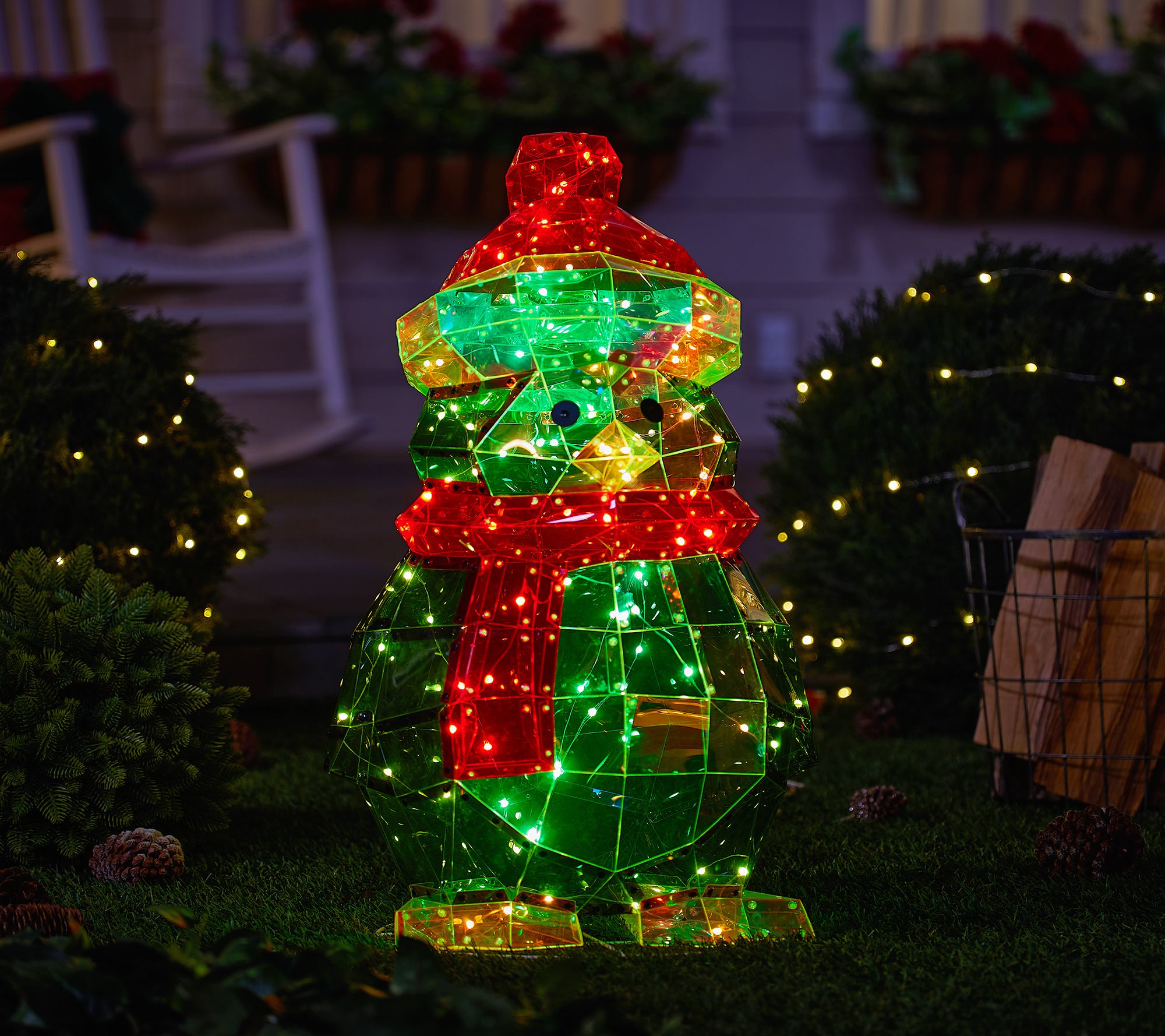 "As Is" Kringle Express Jumbo In/Outdoor Holographic Figure w/Remote