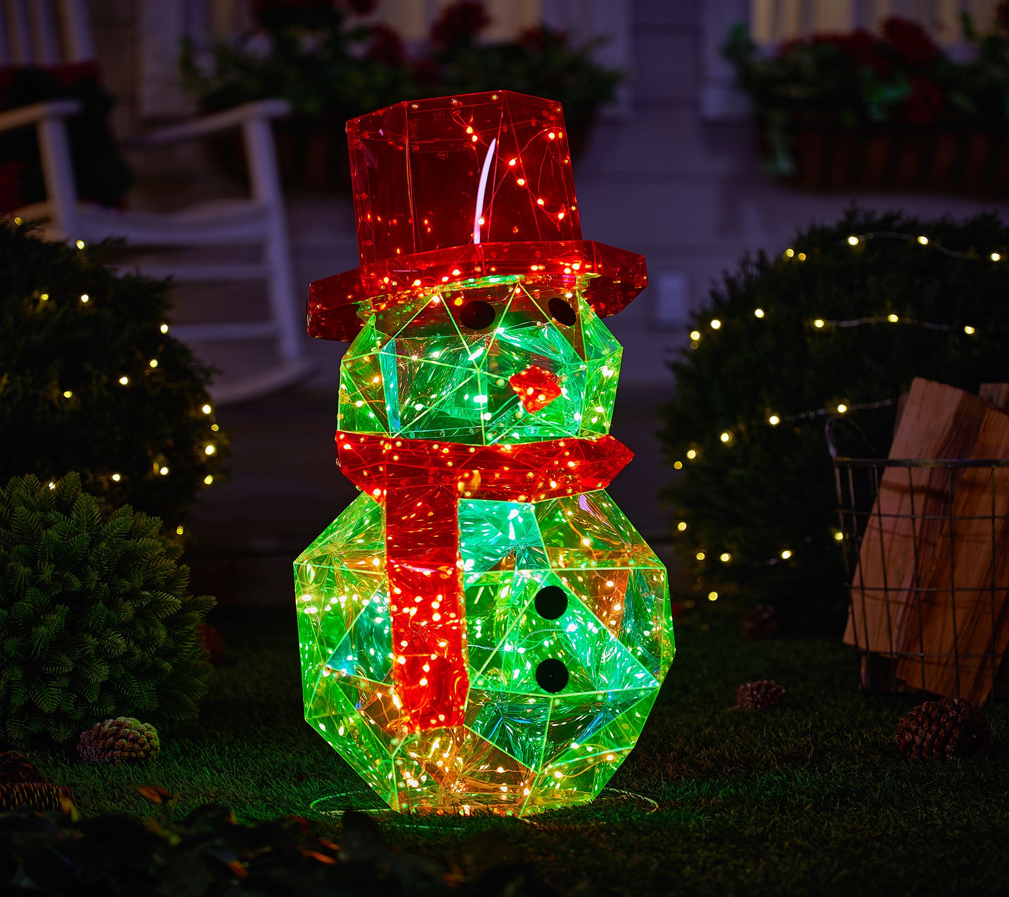 "As Is" Kringle Express Jumbo In/Outdoor Holographic Figure w/Remote