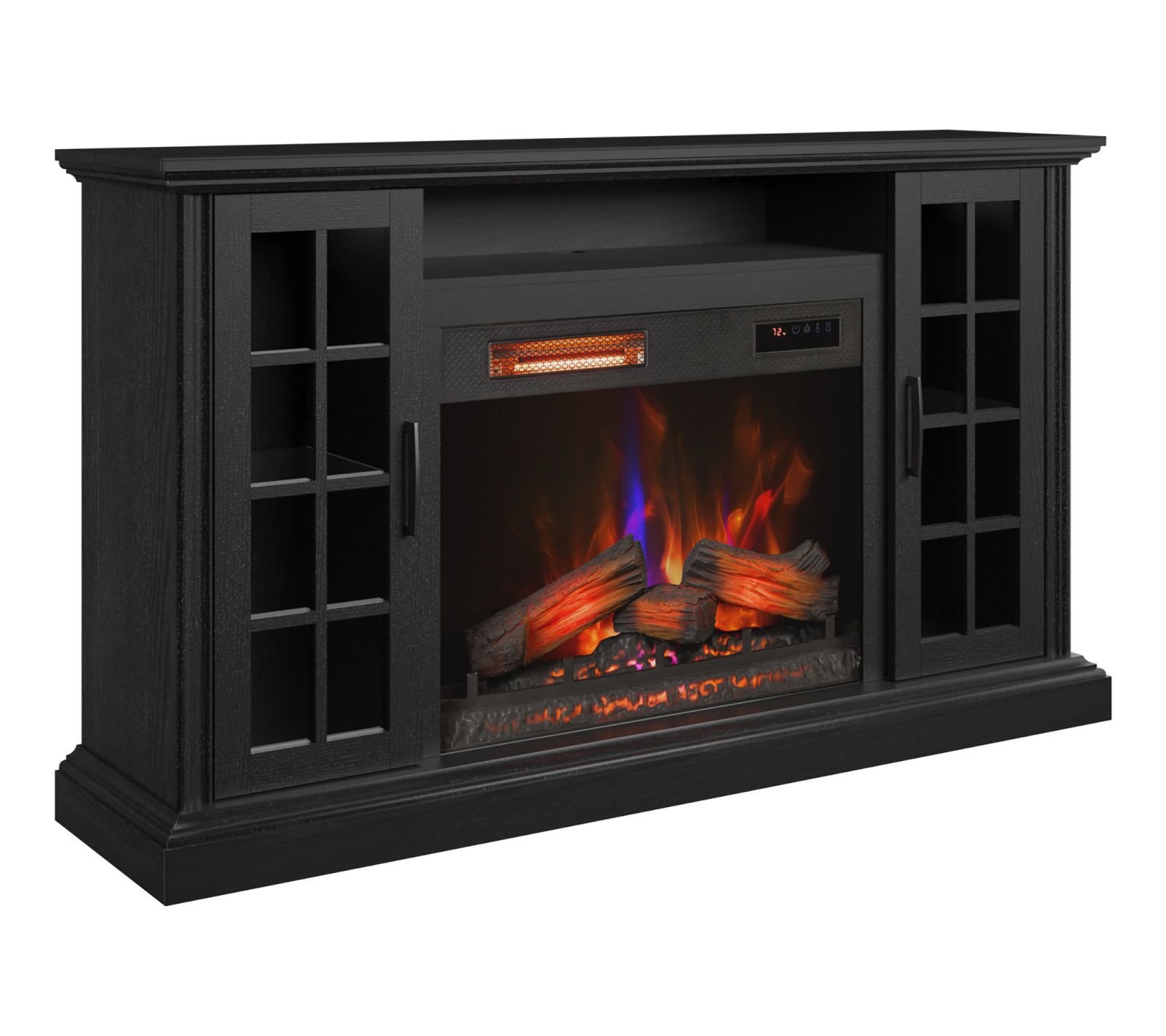 Duraflame Storage Fireplace Media Mantel for TVs up to 65"
