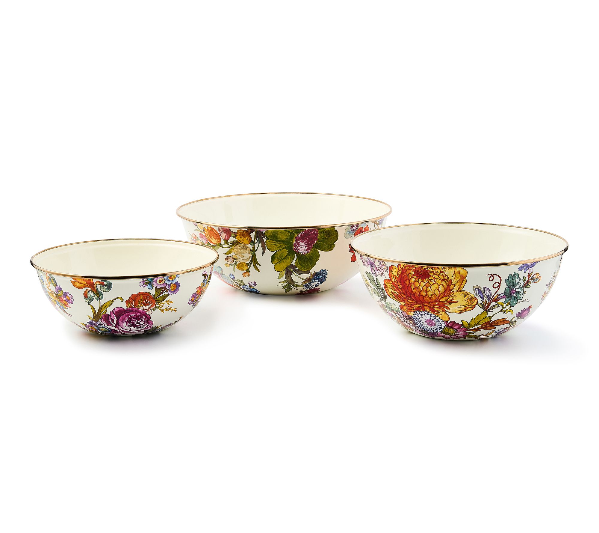 MacKenzie- Childs Set of 3 Mixing Bowls