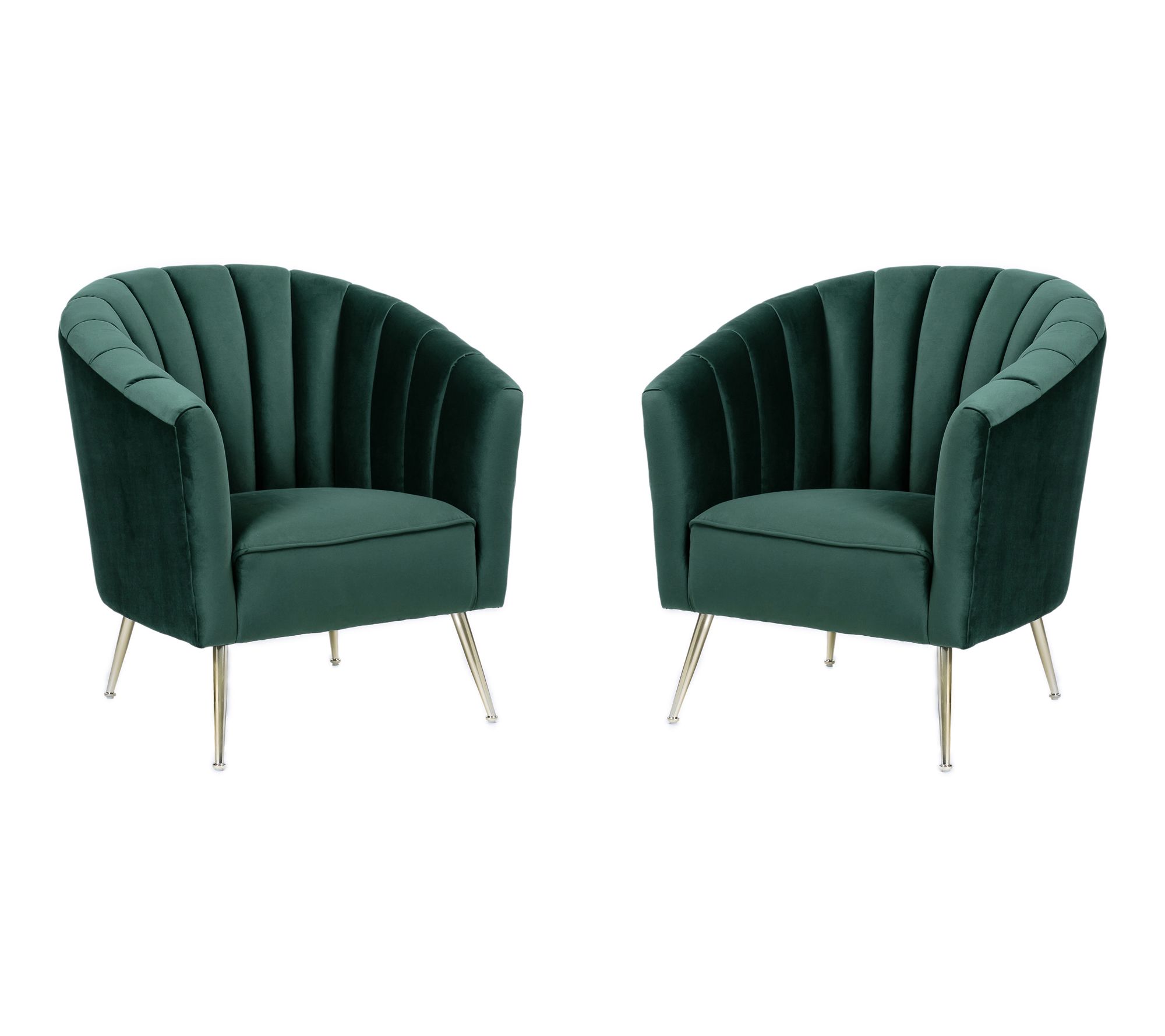 Manhattan Comfort Rosemont Velvet Accent Armchair - Set of 2