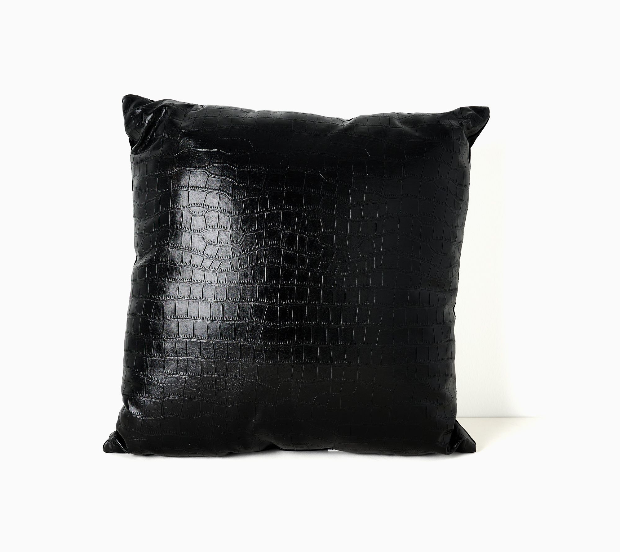 18" x 18" Faux Leather Snakeskin Pillow by Mally Roncal