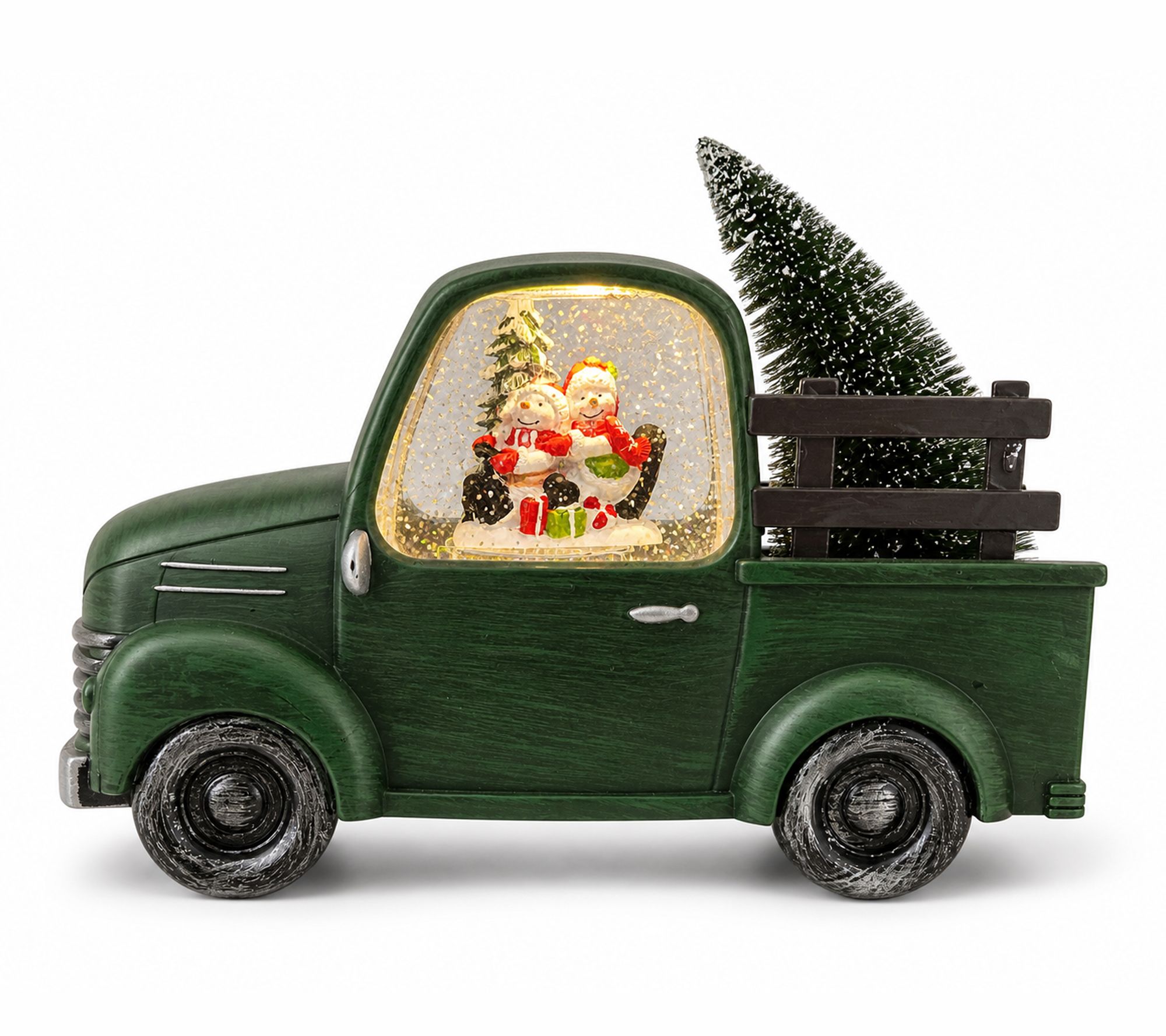 RC Home Decor- 10" Car Water Snow Globe w/Snowman Family