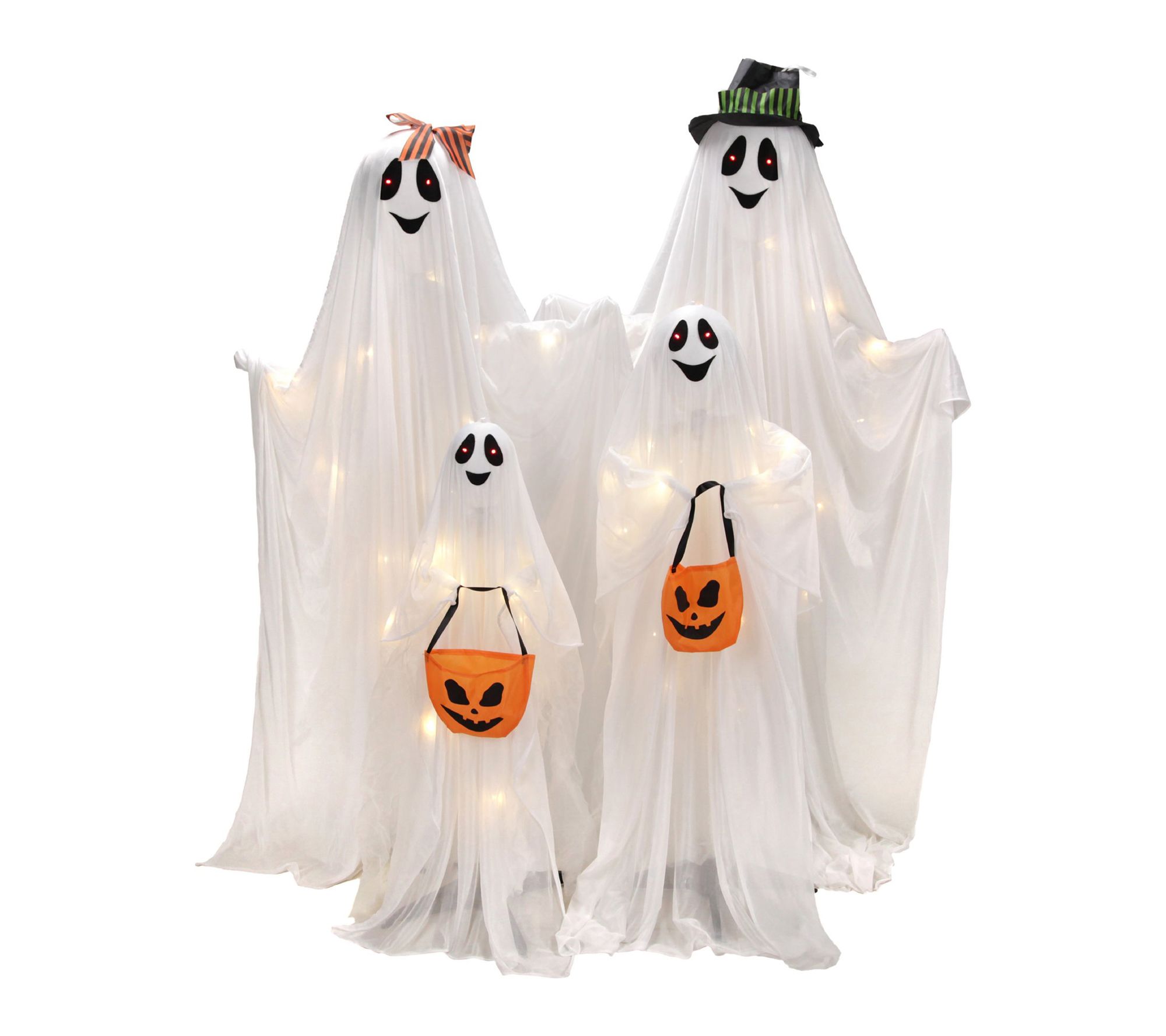 Haunted Hill Farm 5.3-Ft. Lighted Up Ghost Family Animatronic