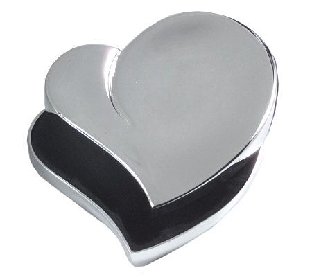 Silver Safekeeper Heart Shaped Jewelry Box by Lori Greiner - QVC.com