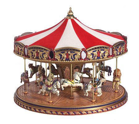 Mr. Christmas World's Fair Musical Carousel with 30 Songs - QVC.com