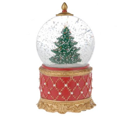 Holiday Water Globe w/Lights and 10 Holiday Songs by Valerie - Page 1