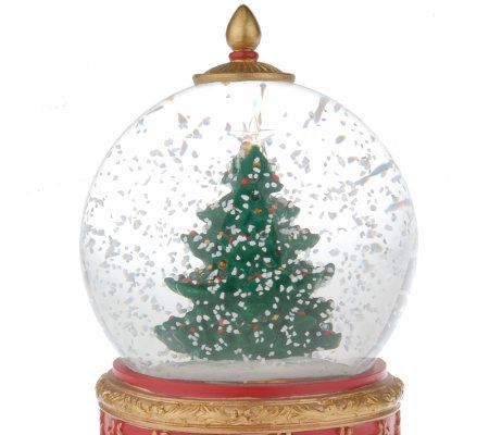 Holiday Water Globe w/Lights and 10 Holiday Songs by Valerie - QVC.com