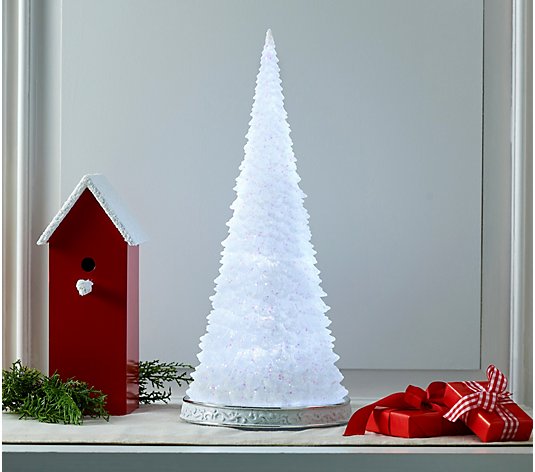 20" Illuminated Cone Tree with Light Show by Valerie