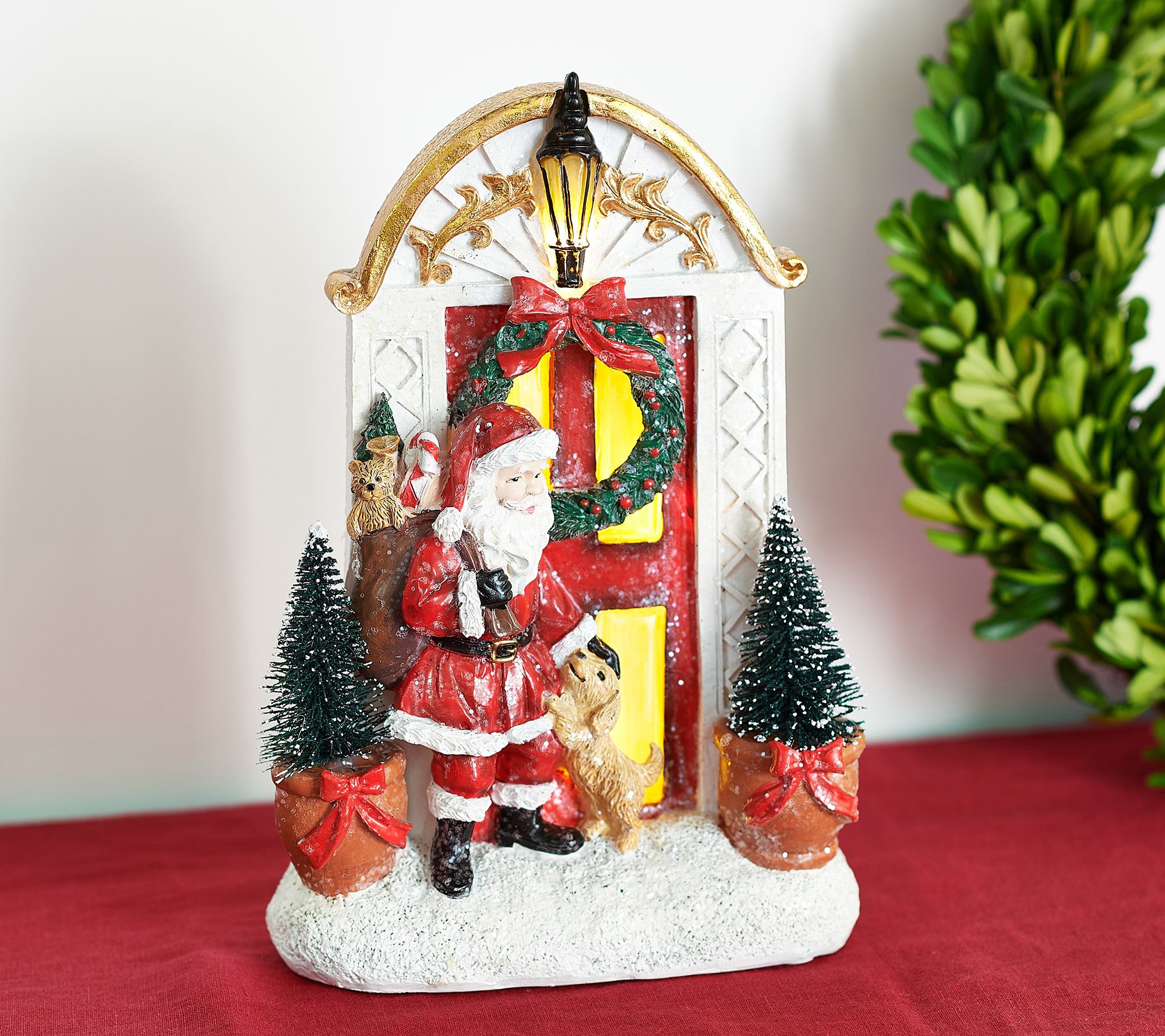 Illuminated Welcome Home Front Door Scene by Valerie