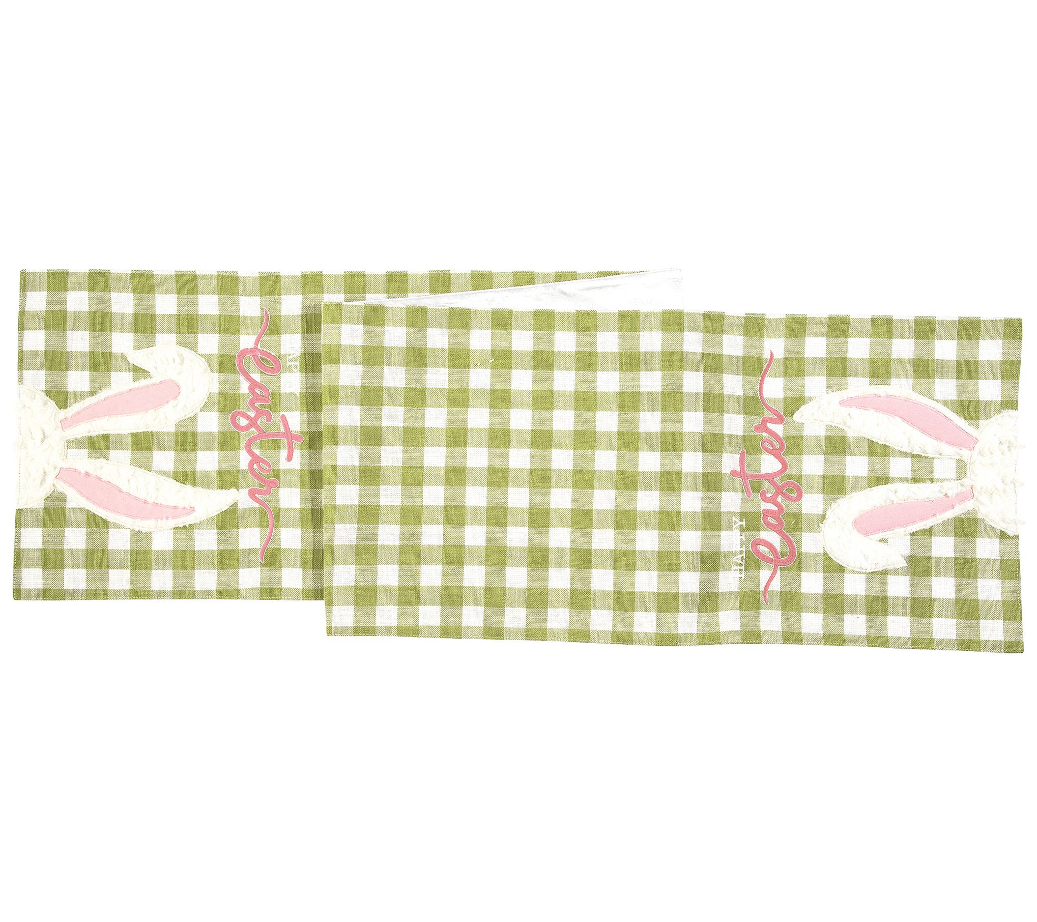 13"x72" Easter Bunny Ears Embroidered Table Runner by Valerie