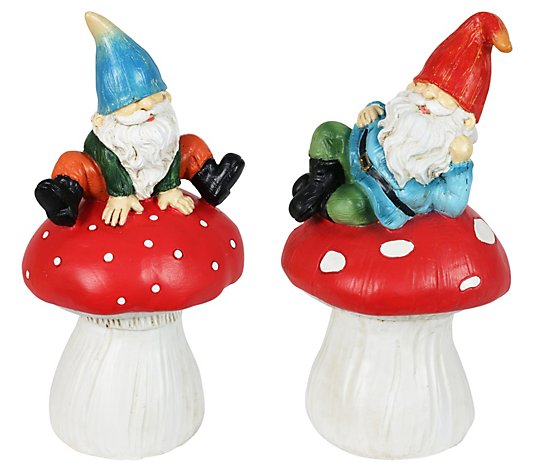 Exhart Set of Mushroom Garden Gnomes