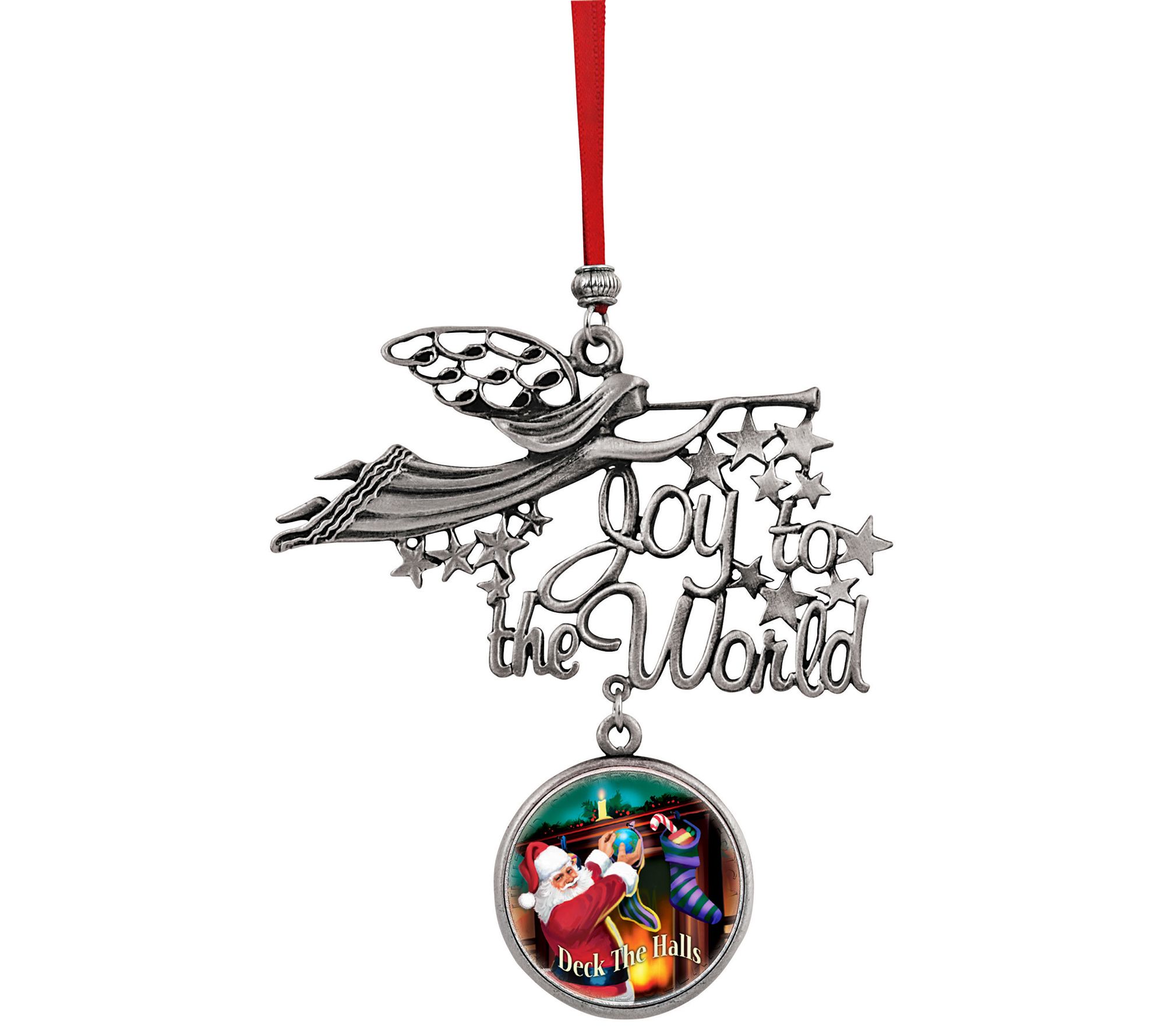 American Coin Treasures Santa Deck The Halls JF K Coin Ornamen