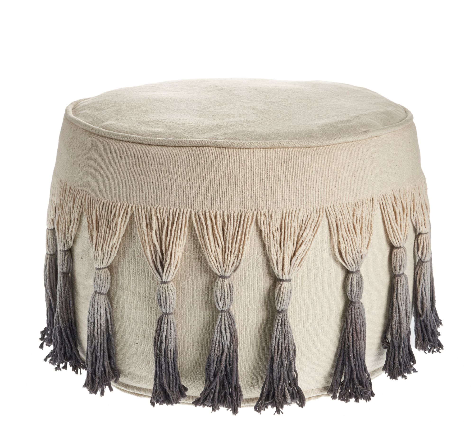 Ox Bay Trading & Supply Co. Bohemian Fringe Pouf