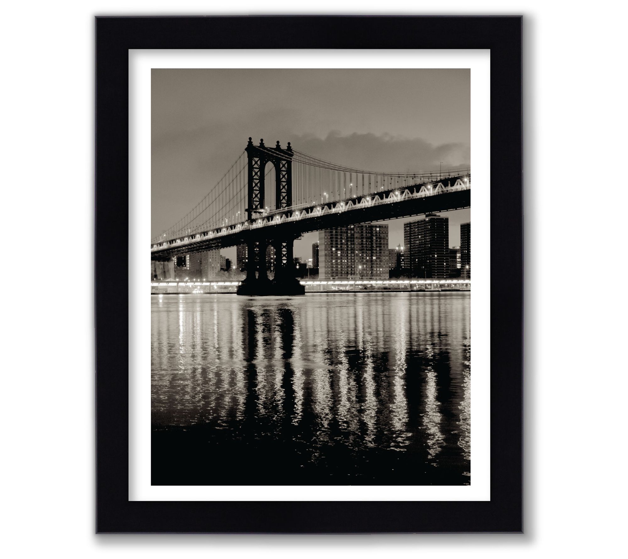 Courtside Market Manhattan Bridge Night 11" x 14" Wall Art