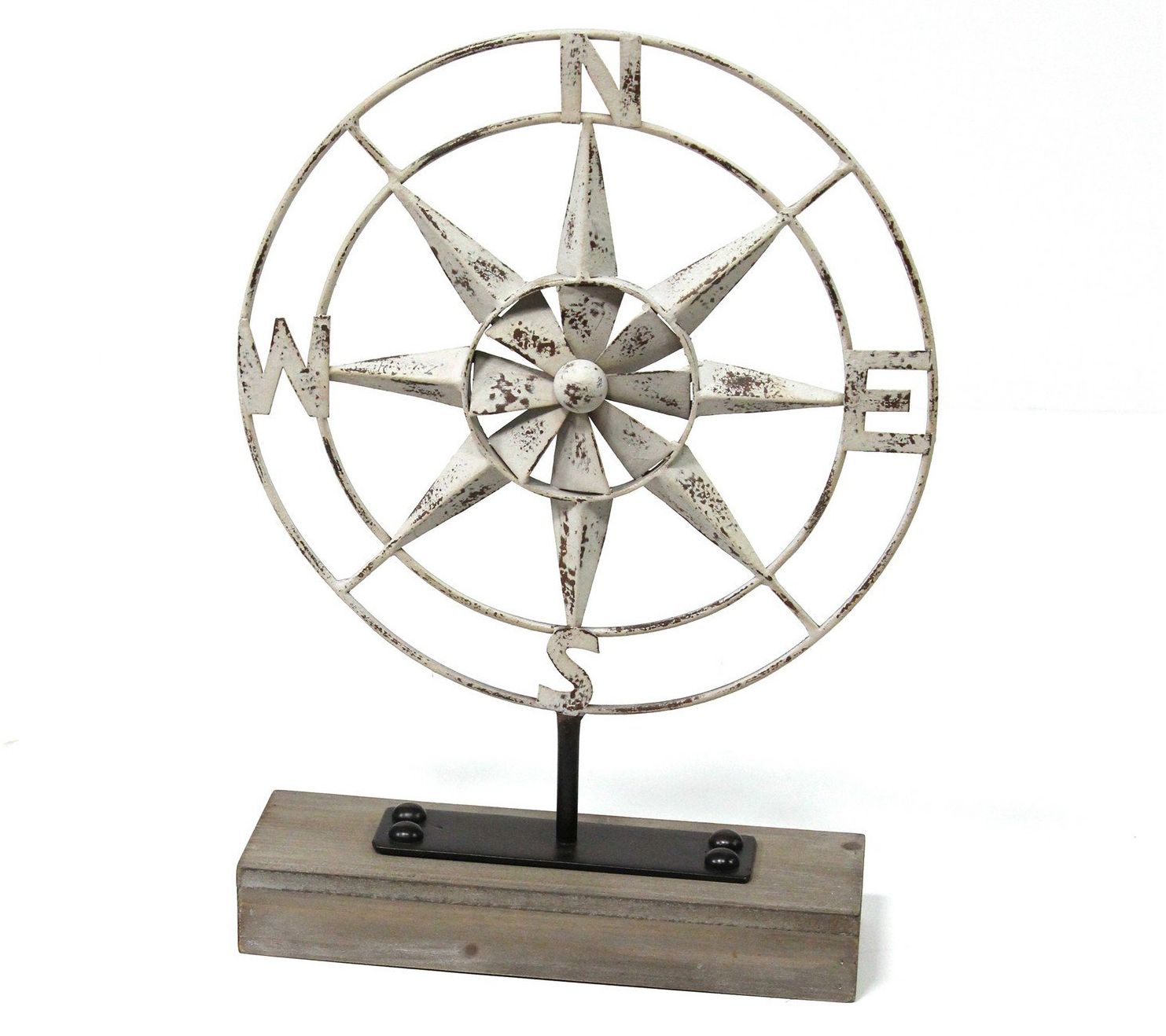 Stratton Home Decor Metal Compass Tabletop Decor Sculpture