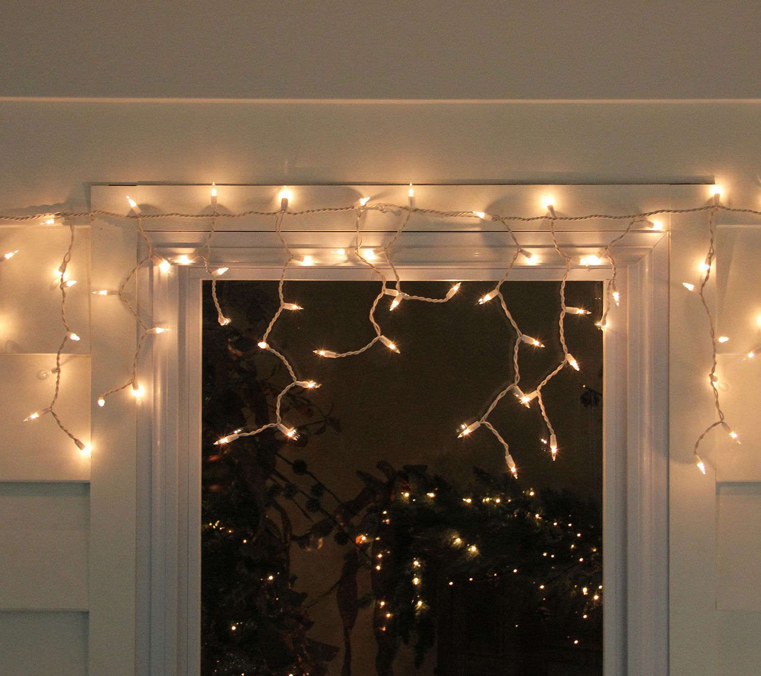 Northlight 300 Clear Mini Icicle Lights 13.5ft White Wire