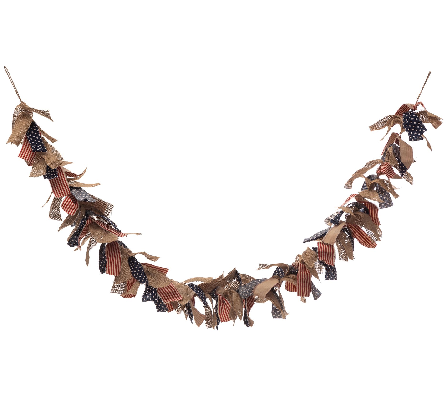 Glitzhome Americana Fabric Decor and Party Garland