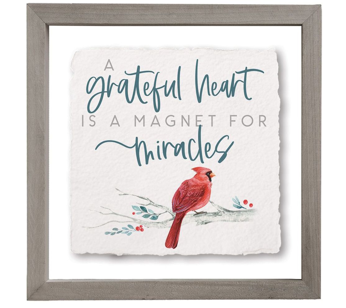 Sincere Surroundings 10" Grateful Heart Floatin g Frame Art